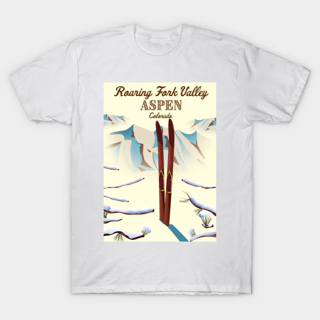 Roaring Fork Valley Aspen Colorado T-Shirt by nickemporium1